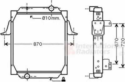 VAN WEZEL 67002066 -  Радиатор, охлаждение двигателя